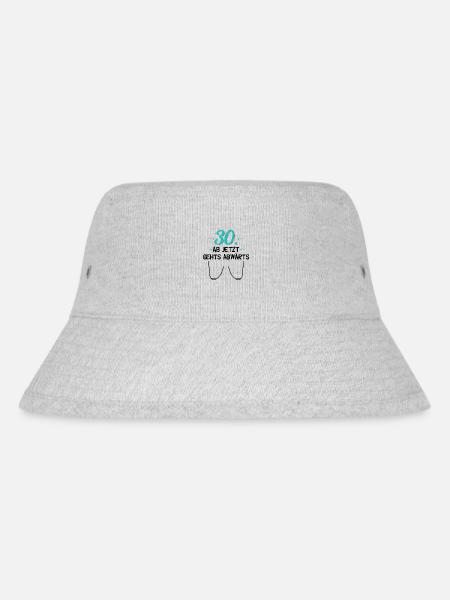 30. Ab jetzt gehts abwärts! 30 Jahre Frauen - Stanley/Stella recycelter Bucket Hat - Grau meliert