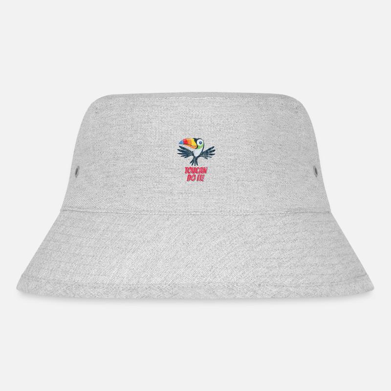 Toucan Do It - Stanley/Stella recycelter Bucket Hat - Grau meliert