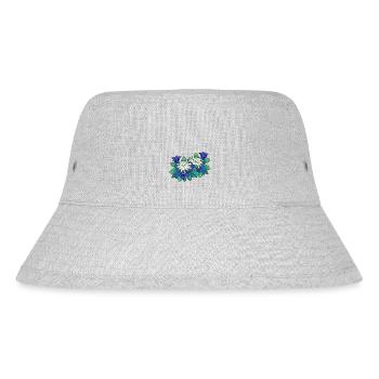 Berge Tirol Edelweiss Enzian Natur Flora Pflanzen - Stanley/Stella recycelter Bucket Hat - Grau meliert - Vorne
