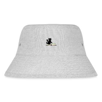 Cat hangover book books learn fantasy children kid - Stanley/Stella Recycled Bucket Hat - heather grey - Front