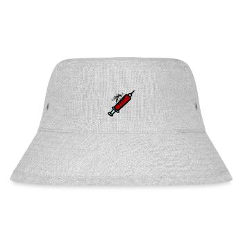 Blutabnahme Mücke Insekt Blutsauger Spritze blutig - Stanley/Stella recycelter Bucket Hat - Grau meliert - Vorne