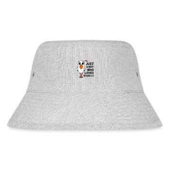 Only a boy who loves seagulls saying gift - Stanley/Stella Recycled Bucket Hat - heather grey - Front