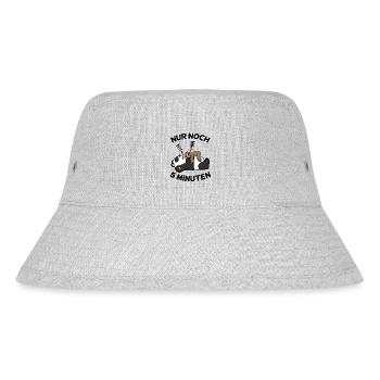 Nur noch 5 Minuten Faultier Panda schlafen Schlaf - Stanley/Stella recycelter Bucket Hat - Grau meliert - Vorne