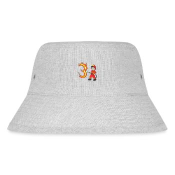 3. Geburtstag 3 Jahre Feuerwehr Geschenk - Stanley/Stella recycelter Bucket Hat - Grau meliert - Vorne