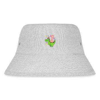 Dinosaurier Geburtstag 1 Jahre alt - Stanley/Stella recycelter Bucket Hat - Grau meliert - Vorne