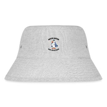 Moin Moin Ihr Spacken Seemöwe Anker Tattoo - Stanley/Stella recycelter Bucket Hat - Grau meliert - Vorne