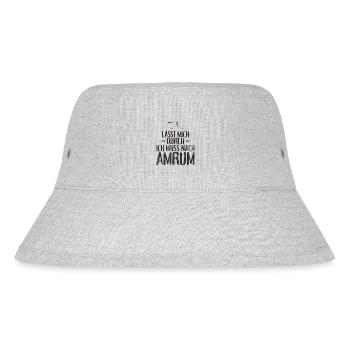 Lasst mich durch ich muss nach Amrum Möwe - Stanley/Stella recycelter Bucket Hat - Grau meliert - Vorne