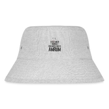 Lasst mich durch ich muss nach Amrum Möwe - Stanley/Stella recycelter Bucket Hat - Grau meliert - Vorne
