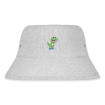 Inline Skating Rollschuhe Dinosaurier - Stanley/Stella recycelter Bucket Hat - Grau meliert - Vorne