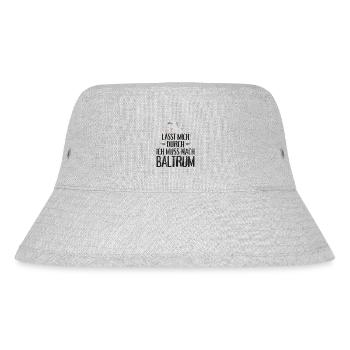 Lasst mich durch ich muss nach Baltrum Möwe - Stanley/Stella recycelter Bucket Hat - Grau meliert - Vorne