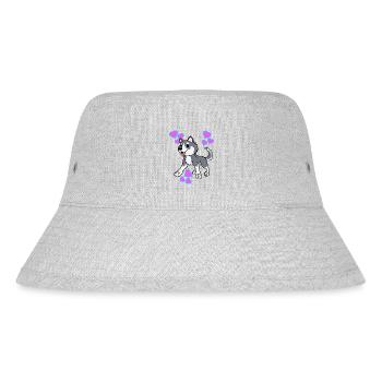 Coeurs Husky Chien Enfants Enfants Animaux bienvenus - Bob recyclé Stanley/Stella - gris chiné - Devant