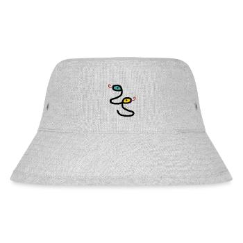 Schlangen Reptilien Amphibien Kinder Schlange - Stanley/Stella recycelter Bucket Hat - Grau meliert - Vorne