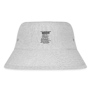 chat senioren - Stanley/Stella recycelter Bucket Hat - Grau meliert - Vorne