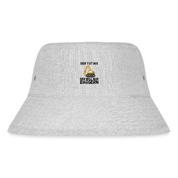 Bagger Spruch Baggerfahrer Baggern - Stanley/Stella recycelter Bucket Hat - Grau meliert - Vorne