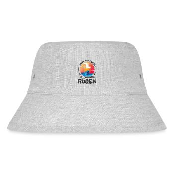 Lasst mich durch nach Rügen Möwe Sonne Strand - Stanley/Stella recycelter Bucket Hat - Grau meliert - Vorne