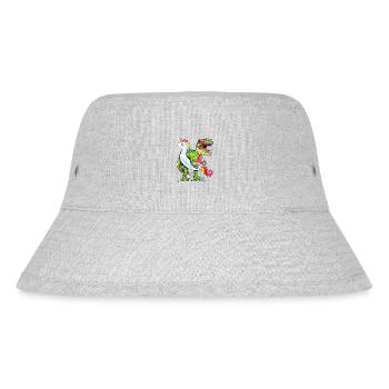 Sommer Dinosaurier Poolparty - Stanley/Stella recycelter Bucket Hat - Grau meliert - Vorne
