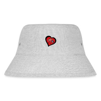 Heart Lucky Charm Ladybug Insect Happiness Baby - Stanley/Stella Recycled Bucket Hat - heather grey - Front