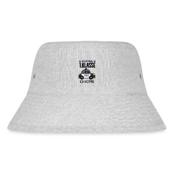 Einschulung Erste Klasse Junge - Stanley/Stella recycelter Bucket Hat - Grau meliert - Vorne