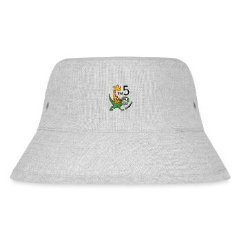 5. Geburtstag - 5 Jahre alt - Kindergeburtstag - Stanley/Stella recycelter Bucket Hat - Grau meliert - Vorne