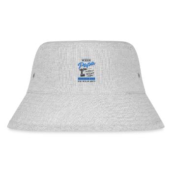 Papa Vater reparieren Heimwerker Werkzeug - Stanley/Stella recycelter Bucket Hat - Grau meliert - Vorne