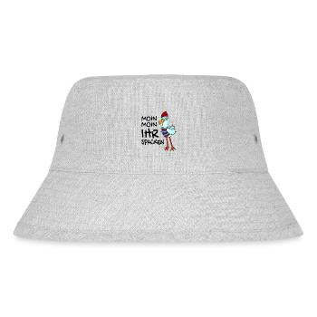 Freche Möwe - Moin Moin Ihr Spacken - Stanley/Stella recycelter Bucket Hat - Grau meliert - Vorne