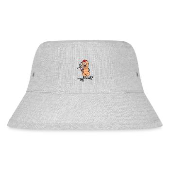 Peanut Skater Skateboard Teenager Teenager - Stanley/Stella Recycled Bucket Hat - heather grey - Front