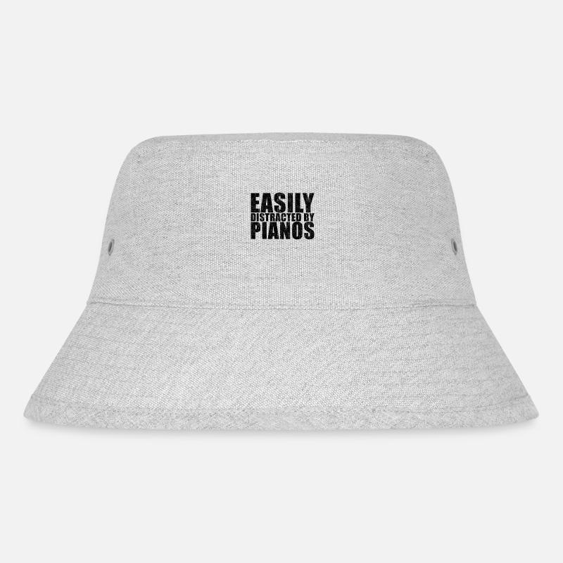 Pianist Geschenk - Stanley/Stella recycelter Bucket Hat - Grau meliert