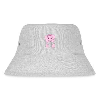Babyelefant tragen Elefantenbaby rosa Baby Elefant - Stanley/Stella recycelter Bucket Hat - Grau meliert - Vorne