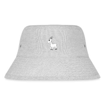 Ziegenbock Bock - Stanley/Stella recycelter Bucket Hat - Grau meliert - Vorne