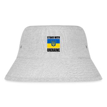 stand with ukraine - Stanley/Stella Recycled Bucket Hat - heather grey - Front