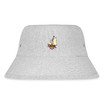 Möwe Seefahrer Kreuzfahrt Reise Reisender Ahoi - Stanley/Stella recycelter Bucket Hat - Grau meliert - Vorne