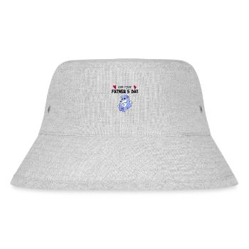 Vatertag Geschenk - Unser erster Vatertag - Stanley/Stella recycelter Bucket Hat - Grau meliert - Vorne