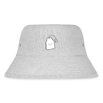 Teeliebhaber Tee Lächeln - Stanley/Stella recycelter Bucket Hat - Grau meliert - Vorne