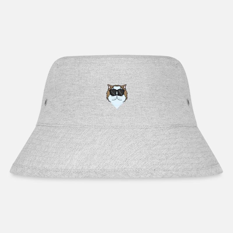 Coole Perserkatze Katzenrasse Katze - Stanley/Stella recycelter Bucket Hat - Grau meliert