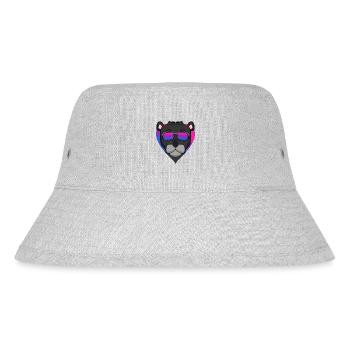 Bisexual Heart Black Panther Gift - Stanley/Stella Recycled Bucket Hat - heather grey - Front