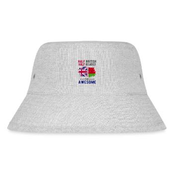Halb Brite Halb Belarusse - Stanley/Stella recycelter Bucket Hat - Grau meliert - Vorne