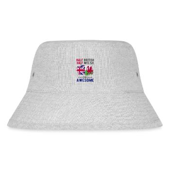 Halb Brite Halb Waliser - Stanley/Stella recycelter Bucket Hat - Grau meliert - Vorne
