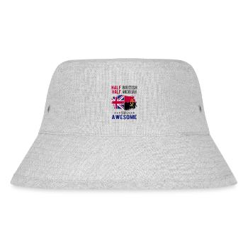 Half British Half Angolier - Stanley/Stella Recycled Bucket Hat - heather grey - Front