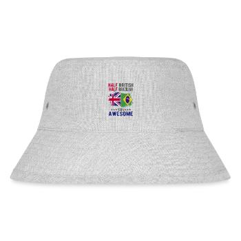 Halb Brite Halb Brasilianer - Stanley/Stella recycelter Bucket Hat - Grau meliert - Vorne
