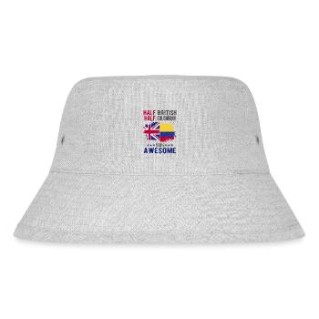 Half British Half Colombian - Stanley/Stella Recycled Bucket Hat - heather grey - Front
