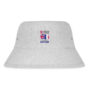 Halb Brite Halb Brite - Stanley/Stella recycelter Bucket Hat - Grau meliert - Vorne