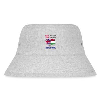 Half British Half Hungarian - Stanley/Stella Recycled Bucket Hat - heather grey - Front