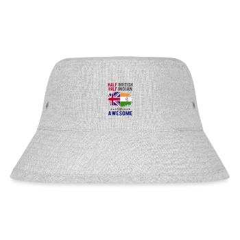 Halb Brite Halb Inder - Stanley/Stella recycelter Bucket Hat - Grau meliert - Vorne
