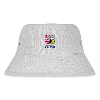 Half British Half Jamaican - Stanley/Stella Recycled Bucket Hat - heather grey - Front