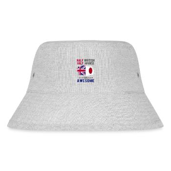 Half British Half Japanese - Stanley/Stella Recycled Bucket Hat - heather grey - Front