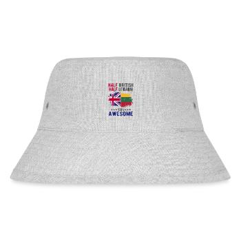 Half British Half Lithuanian - Stanley/Stella Recycled Bucket Hat - heather grey - Front