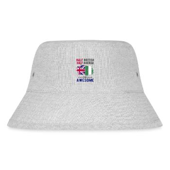 Half British Half Nigerian - Stanley/Stella Recycled Bucket Hat - heather grey - Front