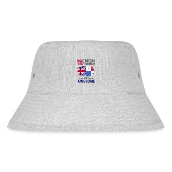 Half British Half Panama - Stanley/Stella Recycled Bucket Hat - heather grey - Front
