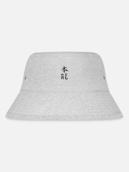 Japon Kanji Kaliphraphie Japon Symbole Instinct - Bob recyclé Stanley/Stella - gris chiné