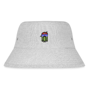Bauwagen Hütte Wohnmobil Campingwagen wohnen Haus - Stanley/Stella recycelter Bucket Hat - Grau meliert - Vorne